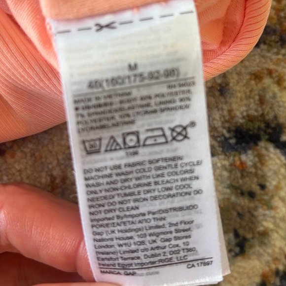 GapFit Peach Sports Bra M & Athletic Shorts XS | Workout Set Activewear - Picture 5 of 6